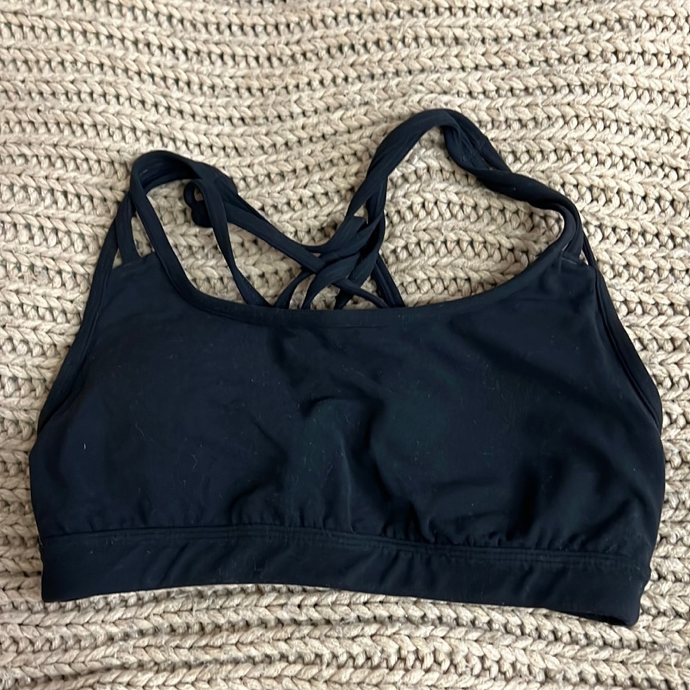 Athleta women sprt bra size xs black very good condition